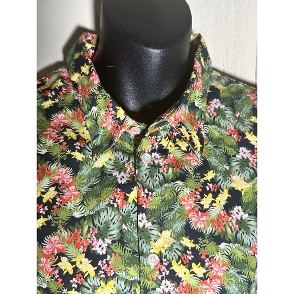 Premium Mood Denim Superior XXL Button Down Floral Shirt PMDS Check Measurements - Picture 3 of 7